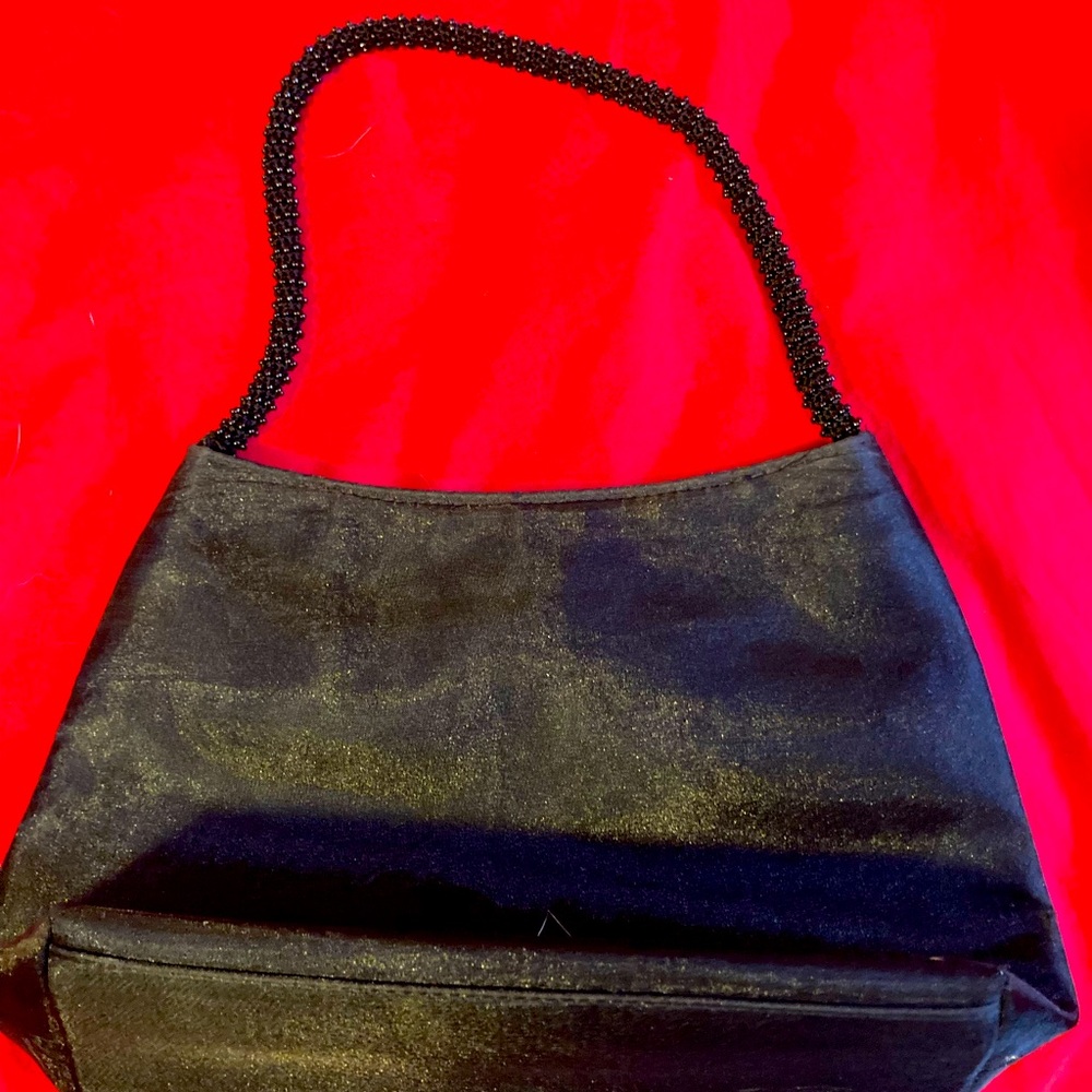 Valerie Stevens Black Purse with Beaded Handle